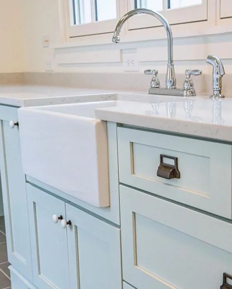 Sea Salt Cabinets Laundry Room, Sw Sea Salt Laundry Room, Sea Salt Board And Batten, Sherwin Williams Sea Salt Kitchen Cabinets, Sea Salt Bathroom Cabinets, Sw Alabaster And Sea Salt, Sea Salt Door, Sea Salt Cabinets Kitchens, Sea Salt Laundry Room