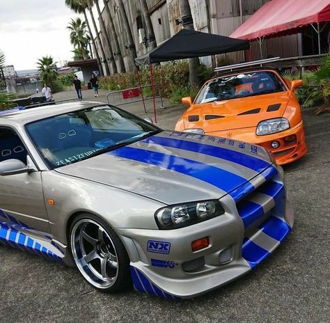 Paul Walker Fast & Furious R34 GTR & Toyota Supra Nissan R34, Nissan Gtr R34, R34 Skyline, Serie Bmw, Toyota Supra Mk4, Gtr R34, Best Jdm Cars, Nissan Skyline Gt, Nissan Gtr Skyline