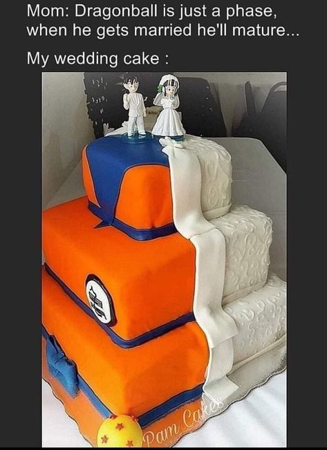 Action Anime, Anime Wedding, Anime Dragon Ball Goku, Funny Animal Jokes, Anime Book, Dragon Ball Goku, Dragon Ball Gt, Wedding Cake Designs, Animal Jokes