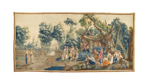 European Noble & Private Collections Including Fine Tapestries Part I Art Fabric, Vintage Tapestry, Antique Frames, Fabric Panel, Rural Life, Jean Baptiste, Slow Stitching, Objet D'art, Cornice