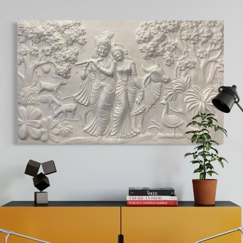 Buy Relief Mural Painting - artociti Relief Wall Art, Sculpture Relief, Large Scale Artwork, 3d Elevation, Interior Design Videos, 3d Tiles, Large Mural, Pichwai Paintings, 3d Wall Decor