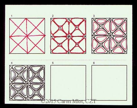 #Zentangle pattern "'NZEPPEL" #squares Nzeppel Zentangle, Zentagle Drawing, Tangle Drawing, Zen Patterns, Zentangle Pattern, Ink Doodles, Zentangle Tutorial, Tangle Pattern, Zen Tangle