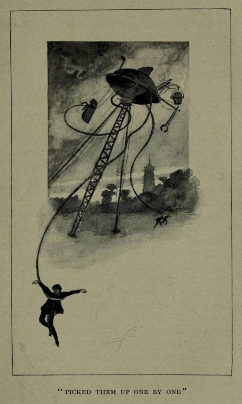 The World's First Illustrations for H.G. Wells’ The War of the Worlds (1897) - Flashbak Warwick Goble, H G Wells, Alien Invasion, Cry Out, South Kensington, Arte Fantasy, Best Friend Pictures, The Martian, World Art