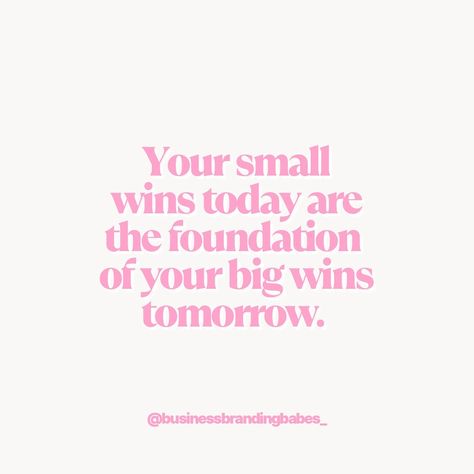 Quote of the day 💭 Celebrate every single win, no matter how small they might seem to you now - they’re the step stones that make up those big wins! ✨ 🔐 - quote of the day, quote page, business quotes, women in business, success mindset, work from home, inspire daily, quotes to share, pink aesthetic Dress For Success Quotes, New Year Business Quotes, Celebrating Small Wins Quotes, Small Wins Quote, Small Business Motivation Quotes, New Business Quotes, Business Mindset Quotes, Business Inspirational Quotes, Business Quotes Motivational