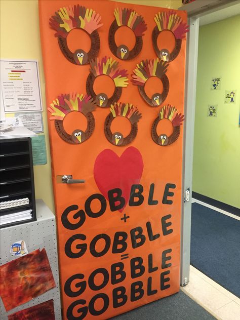 Thanks Giving Classroom Door, Thanksgiving Classroom Doors, Thanksgiving Preschool Door Ideas, Thanksgiving Classroom Door Decorations, Thanksgiving Doors For Classroom, Fall Door Designs Classroom, Thanks Giving Door Decor, Thanksgiving Door Decorations Preschool, School Door Decorations For Thanksgiving