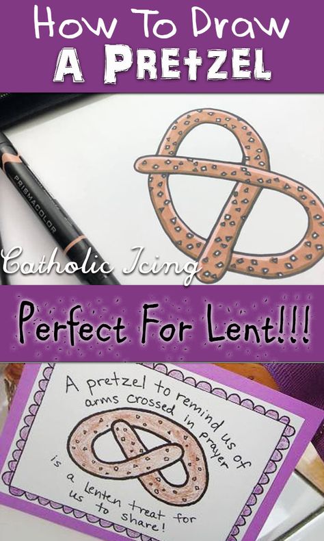 This step by step video for how to draw a pretzel is easy to follow for kids! Also, perfect for Lent. Happy drawing! #howtodraw #pretzel #lent #lentforkids #catholickids Lenten Activities, Catholic Lent, Prayer Stations, Winter Art Lesson, Second Grade Science, Prayer Station, School Lesson Plans, Catholic Crafts, Catholic Kids