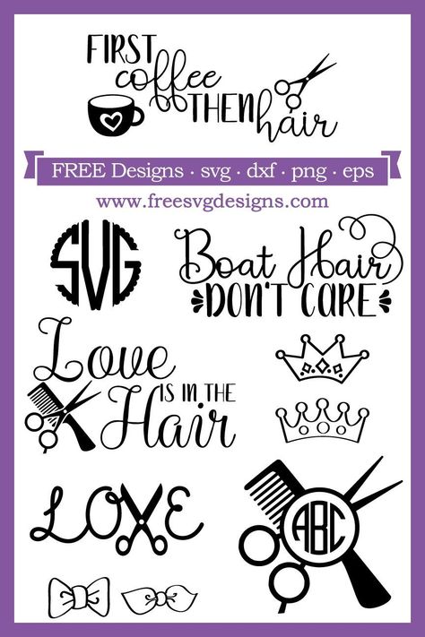 Free Svg Images, Svg Images For Cricut, Images For Cricut, Hairdresser Quotes, Free Monogram Fonts, Svg Images, Cricut Fonts, Free Svg Files, Cricut Free