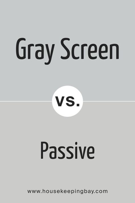 Gray Screen SW 7071  vs Passive by Sherwin-Williams Sw Gray Screen, Sw Passive, Passive Gray, Light French Gray, Sherwin Williams Coordinating Colors, Gray Screen, Gray Tile Backsplash, Tile Backsplash Kitchen, Sherwin Williams Gray