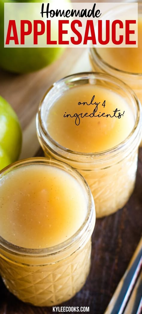 A simple, no-frills homemade applesauce, that lets you control the sugar! Perfect for families of all sizes, make a big batch for all of you to enjoy!  #homemade #apples #applesauce #kyleecooks Apple Cinnamon Waffles Recipes, Cinnamon Waffles Recipe, Best Apples For Applesauce, Apples For Applesauce, Easy Homemade Applesauce, Applesauce Recipes, Homemade Applesauce Recipe, Homemade Apple Sauce, Homemade Applesauce Recipes