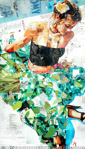 Derek Gores #art #mixedmedia #collage #fashion http://artsyforager.wordpress.com/2011/09/12/fashion-forward-art/ Derek Gores, Bored Art, Collage Portrait, Magazine Collage, Charcoal Drawings, Beautiful Collage, Fashion Collage, Art Et Illustration, Art And Illustration