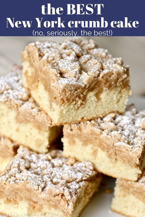 New York Crumb Cake Recipe, New York Crumb Cake, Blueberry Crumb Cake, Crumb Coffee Cakes, Crumb Cake Recipe, Healthy Hacks, Coffee Cake Recipes, Crumb Cake, Breakfast Cake