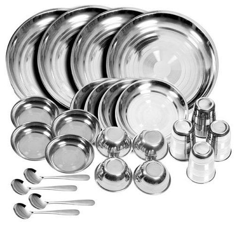 #baking #accessories Steel Dinner Set, Camping Plates, Curry Bowl, Buffet Plate, Modern Kitchen Storage, Dinner Service, Stainless Steel Plate, Dinner Set, Dinner Plate Sets