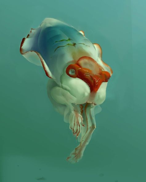 Adrian Bush (@plunteere) • Instagram photos and videos Alien Whale, Animal Concept Art, Sea Creature Design, Nature Creatures, Cute Aliens, Weird Sea Creatures, Alien Character, Alien Concept, Alien Design