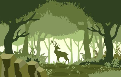 Green Nature Background Background Forest Illustration, Magical Forest Illustration, Green Illustration Art, Green Forest Wallpaper, Woods Illustration, Green Nature Background, Forest Graphic, Vector Nature, Mountain Background