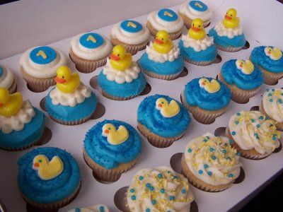 Duck Theme Cupcakes, Duck Cupcakes Ideas, Duckie Cupcakes, Ducky Cupcakes, Event Cupcakes, Ducky Party, Rubber Ducky Cake, Duck Cupcakes, Rubber Ducky Party