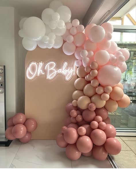 PRICES MAY VARY. PARTY KIT INCLUDES -White balloon (5inch*12,10inch*6,12inch*3),pastel pink(5inch*12,10inch*5,12inch*3),retro pink(5inch*15,10inch*15), skin(5inch*10,10inch*15)Free to you: Glue , Balloon Chain. EASTY TO ASSEMBLE -The pastel balloon arch is made of imported durable latex material, non-toxic, and not easy to explode. Each balloon has been rigorously tested and screened.It can organize a unique baby shower party theme Boho Balloon Garland Kit. HIGH QUALITY -Baby shower alloon is ma Pink Baby Shower Balloon Garland, Pink Baby Shower Balloons, Brown And Pink Baby Shower Ideas, Balloon Arch Baby Shower Girl, Baby Girl Balloon Arch, Baby Shower Girl Balloons, Rose Gold Baby Shower Ideas, Baby Shower Backdrop Ideas Girl, Pink Baby Shower Backdrop