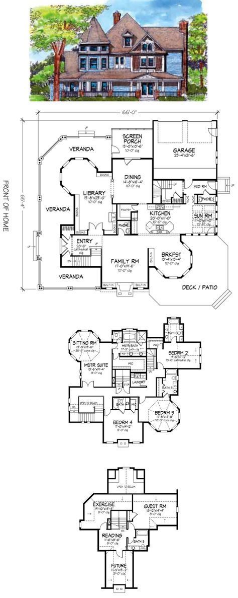 Classic Victorian, love it all but definitely too big. Probably want it a bit more country for a more open layout though ------ Second Floor Plan of Country Victorian House Plan 57563 I will design autocad 2d floor plan, 3d floor plan, exterior and interior 3d designHi there! I'm an architect who designs high-quality Autocad 2d floor plans, 3D Floor Plans, Exterior, and interior 3d designs. I am available 24/7 to help you with my technical skills and knowledge.What am I offering?Autocad 2D Victorian House Plan, Country Victorian, Victorian House Plans, Victorian Style House, Casas The Sims 4, Sims House Plans, Bed Car, Victorian House, Earthship