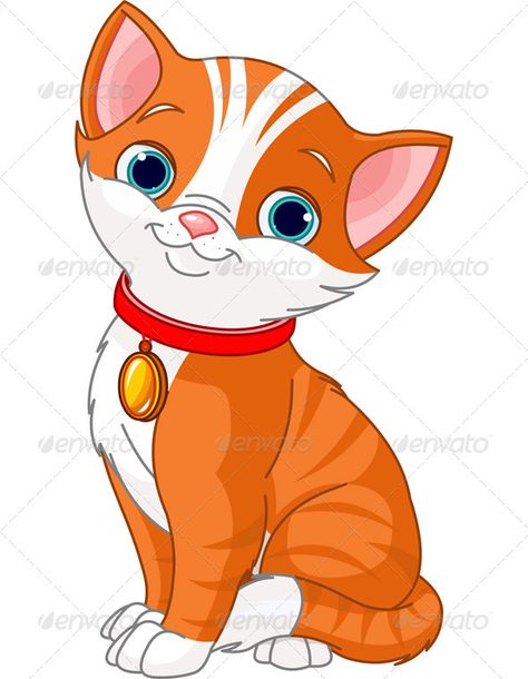 Cute cat - Animals Characters Funny Cartoon Faces, Inkscape Tutorials, Kitten Images, Gatto Carino, Cat Allergies, Cat Stock, Cute Funny Cartoons, Cartoon Cats, Cat Vector