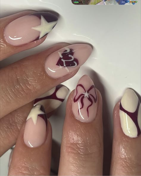 Casual Nails, Cute Nail Ideas, Nail Art Inspo, Star Nails, Nail Idea, Nails 2024, Fire Nails, Funky Nails, Dream Nails