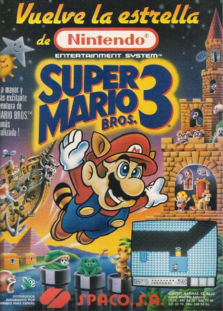 Super Mario Bros. 3 Retro Gaming Wallpaper, Video Game Ads, Game Ads, Retro Games Poster, School Video, Game Cover, Retro Gaming Art, Video Game Posters, Vintage Video Games