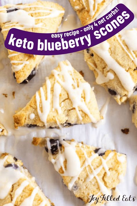 Keto Blueberry Scones, Keto Scones, Dolce Poche Calorie, Blueberry Scones Recipe, Keto Blueberry, Keto Lasagna, Postre Keto, Christmas Recipes Appetizers, Joy Filled Eats