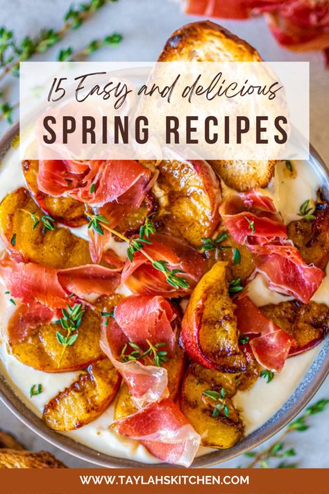 Spring Side Dishes, Luncheon Menu, Springtime Recipes, Spring Recipes Dinner, Spring Lunch, Spring Salad Recipes, Spring Dishes, Spring Recipe, Spring Menu