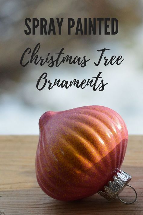 Update your old Christmas ornaments using spray paint and glitter for a unique and colorful Christmas tree Spray Paint Christmas Ornaments, Spray Painted Christmas Tree, Paint Christmas Ornaments, Stocking Diy, Christmas Tree Farmhouse, Christmas Meal Ideas, Old Christmas Ornaments, Crafts For Kids Christmas, Diy Stocking