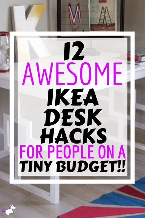 These Ikea desk hacks, including an Ikea dresser & desk in one & a corner desk, will give you a functional office area when you're short on space & budget! Cheap Outdoor Furniture, Ikea Desk Hack, Desk Hacks, Eco Furniture, Hacks Ikea, Pretty Office, Ikea Finds, Ikea Desk, Crafty Mom