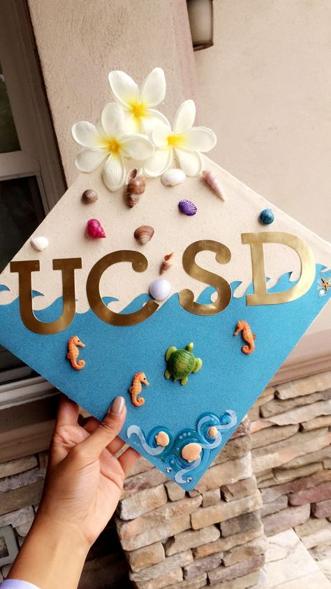 Ucsd Grad Cap, Uc San Diego, Wildlife Biologist, College Dorm Room Decor, College Advice, Grad Caps, Cap Decoration, Cap Ideas, Graduation Caps