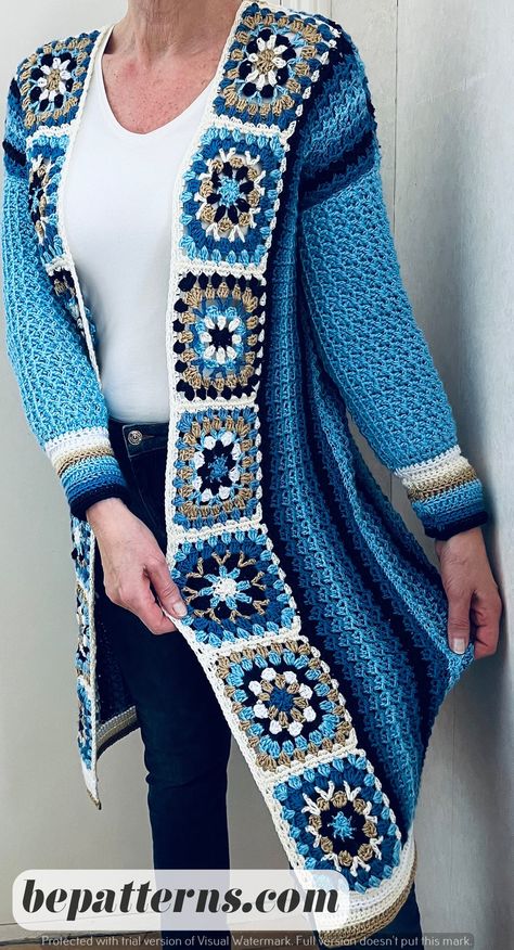 Get Crafty: Free Crochet Cardigan Tutorial for Beginner Lidia Crochet Tricot, Crochet Jacket Pattern, Gilet Crochet, Crochet Coat, Crochet Jacket, Crochet Cardigan Pattern, Sweater Crochet Pattern, Crochet Poncho, Cardigan Pattern