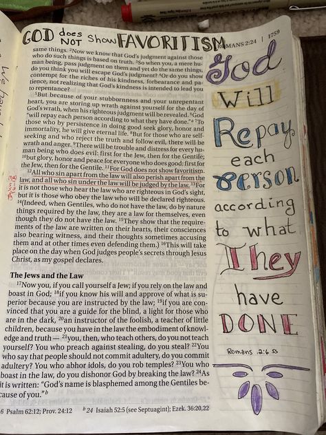 Romans 2 Bible Study Notes, Romans 2 Bible Journaling, Bible Journaling Romans, Romans Bible Journaling, Romans Bible, Romans 2, God Bible Verses, Handwriting Ideas, Jesus Take The Wheel