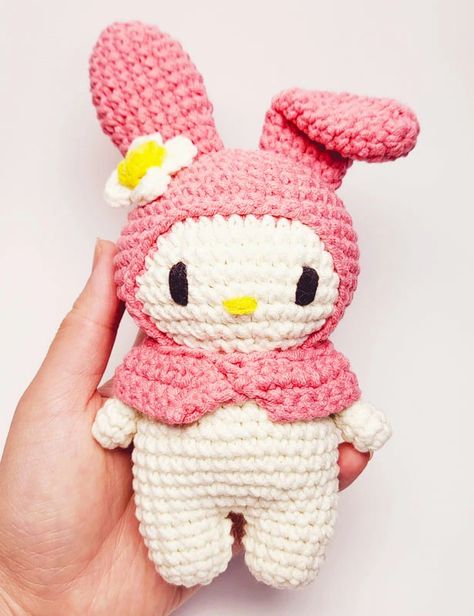 Free Amigurumi Crochet – Free amigurumi patterns and amigurumi crochets My Melody Crochet, Crocheting Amigurumi, Crochet Fairy, Crochet Panda, Dog Doll, Crochet Idea, Crochet Unicorn, Crochet Elephant, Elephant Plush