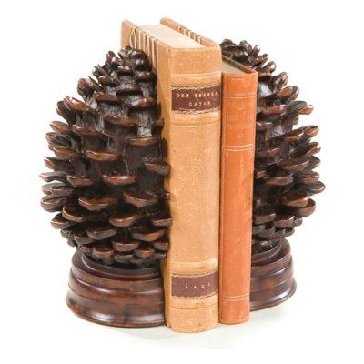 Pinecone Bookends Rustic House Decor, Conifer Cone, Transitional Style Decor, Ski Lodge Decor, Black Forest Decor, Decorative Bookends, Rustic Bedding, Mountain Paintings, Lamps Ceiling