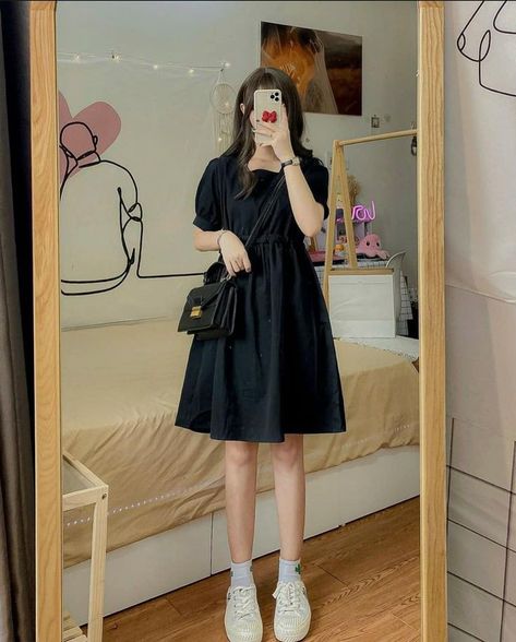 Short Frocks, Mini Frock, Simple Frocks, Stylish Short Dresses, Fashion Top Outfits, Cute Dress Outfits, Everyday Fashion Outfits, Korean Fashion Dress, Casual Day Outfits