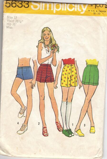 70’s Sewing Patterns, Vintage Summer Sewing Patterns, 60s Sewing Patterns, Shorts Sewing Pattern, Mini Skirt Sewing Pattern, Vintage Skater, Summer Sewing Patterns, 70s Sewing Patterns, Illustrated Ladies