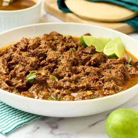 Dutch Oven Beef Barbacoa Recipe Dutch Oven Beef, Beef Barbacoa, Barbacoa Recipe, Paleo Chili, Barbacoa Beef, Beef Meat, Red Enchilada Sauce, Beef Chuck Roast, Beef Enchiladas