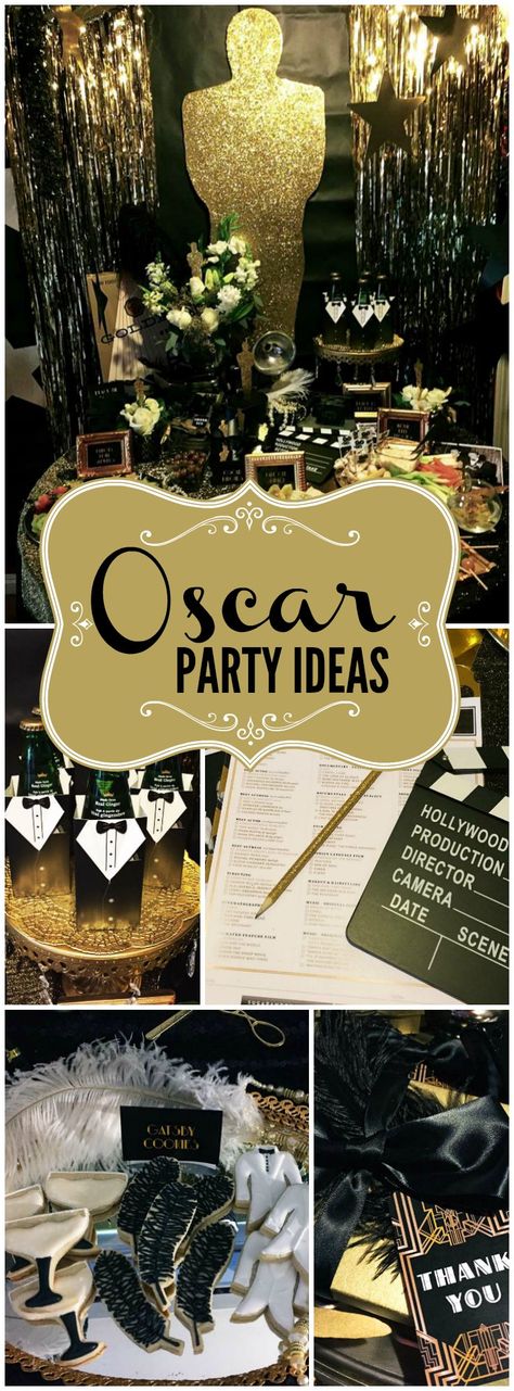 An Oscar party with a Great Gatsby Roaring 20's theme! See more party ideas at CatchMyParty.com! Oscar Theme, Red Carpet Theme Party, Oscars Theme Party, Deco Cinema, Oscars Party Ideas, Cinema Party, Academy Awards Party, Hollywood Party Theme, Prom Themes