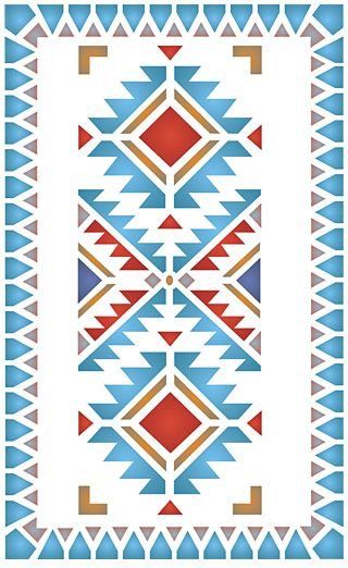 Southwestern Quilts, Native American Pattern, Native American Quilt, Southwest Quilts, Navajo Pattern, Navajo Art, Floor Cloths, Native American Patterns, Tile Stencil