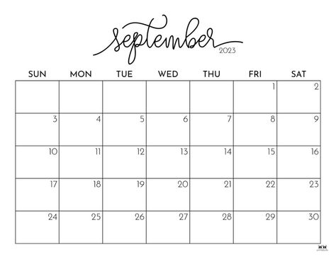 September Kalender, September Calendar Printable, June Calendar Printable, Calender Printables, Studie Hacks, Free Printable Calendar Templates, Journal Topics, Calendar Design Template, February Calendar