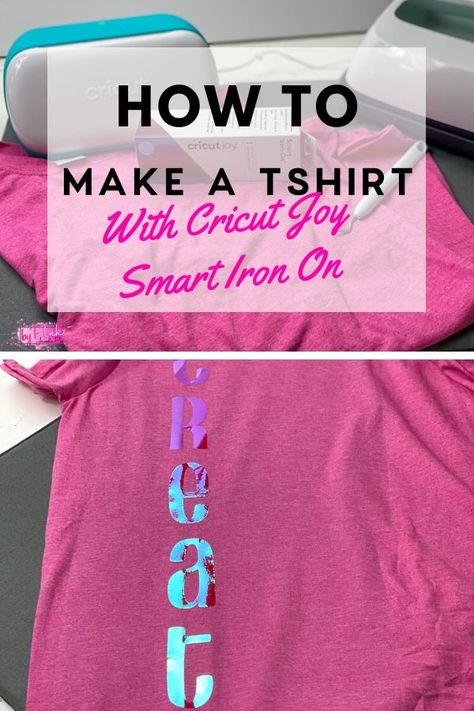 This craft is simple and the directions are easy to follow. Making a shirt with the Cricut Joy Smart Iron-On will change the way you start to do things. #cricutjoy #smartiron-on #shirtcraft Homemade Shirts With Cricut, Smart Iron On Cricut Joy, Cricut Joy Shirts, Cricut Joy Iron On Tutorial, Cricut Smart Iron On, Cricut Joy Tshirt Ideas, Cricut Easy Press 2, Easy Diy Crafts To Sell, Cricket Joy Projects