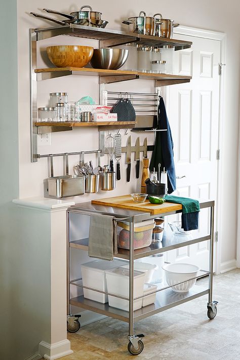 Ikea Kitchen Storage, Ikea Home Tour, Kitchen Storage Cart, Bakery Kitchen, Ikea Kitchen Cabinets, Smitten Kitchen, Diy Kitchen Storage, Ikea Home, Ikea Kitchen