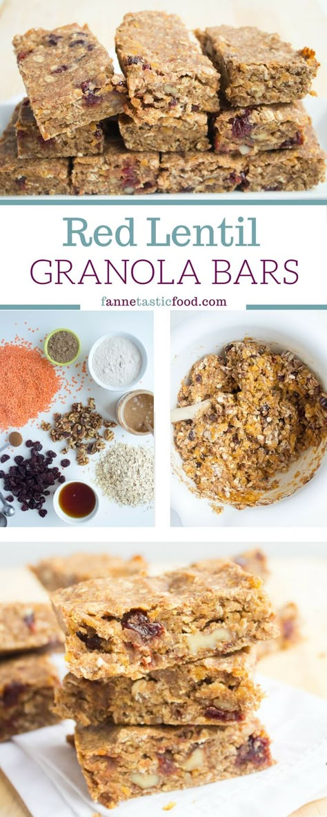 Lentil Granola, Vegan Granola Bar, Vegan Granola Bar Recipe, Lentil Dessert, Vegan Protein Bars Recipe, Vegan Protein Bar, Granola Bar Recipe Healthy, Bars Recipes Healthy, Protein Bar Recipe