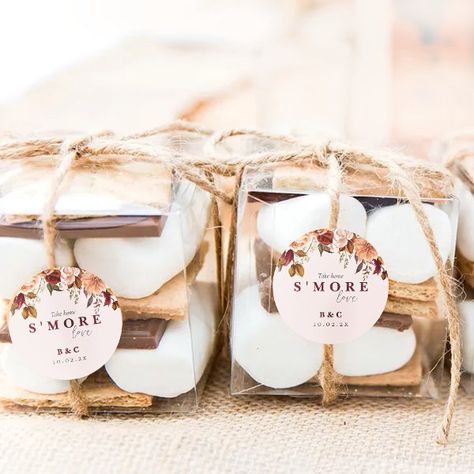 S'more love Fall Wedding Favor Classic Round Sticker Smores Wedding Favors, Fall Wedding Favor, Floral Wedding Stationery, Love Watercolor, Winter Wedding Cake, Wedding Stickers Labels, Wedding Themes Winter, Winter Wedding Colors, Wedding Favors Fall