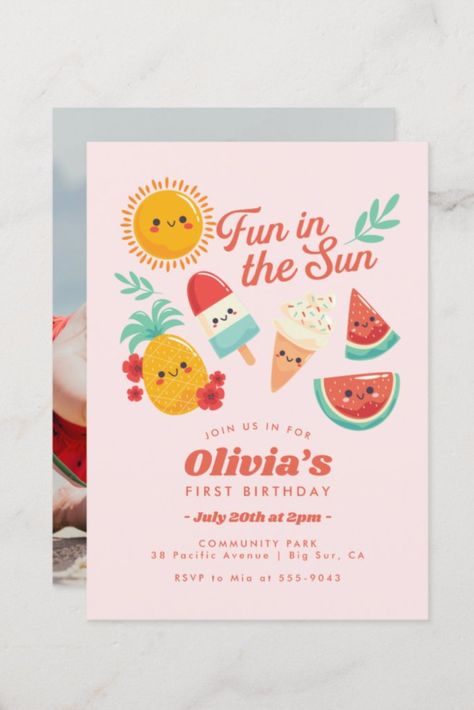 Cute Summer Sun Birthday Invitation
Cute Summer Sun Birthday Invitation. Sunshine, watermelon, ice cream, popsicles and watermelon make birthdays fun! Perfect for summer and a photo back included #birthday #happybirthday #birthdaycards #birthdayparty #firstbirthday #turningone #summer #fruit Summer Birthday Themes, Sun Birthday Invitation, Cute Birthday Invitations, Summer Birthday Invitations, Selling Printables, Sun Birthday, 80th Birthday Invitations, Summer Party Invitations, 16th Birthday Invitations