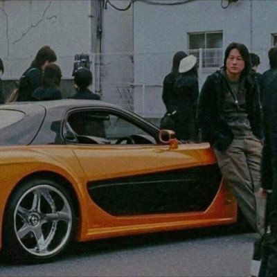 Fast And Forious Han Mazda Rx-7 Movie Fast And Furious, Sung Kang, The Shield Wwe, One Piece Gif, Japan Photography, Street Racing Cars, Photo Processing, Rx 7, Mazda Rx7