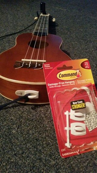 Command Hook Ukulele Strap Button : 4 Steps - Instructables Ukulele Straps, Command Hooks, Ukulele, A Year, How To Use