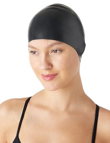 Deal of the day: Amazon Basics Unisex Wrinkle-Free Silicone Swim Caps Swimming Cap, Swim Cap, Amazon Basics, Swim Caps, Swimming Goggles, Best Amazon, Rainbow Hair, Amazon Deals, Plus Size Swimwear