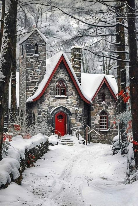 Snow Wonderland, Winter Houses, Beautiful Winter Pictures, Winter Dream, Chatty Cathy, Beautiful Winter Scenes, Storybook Homes, Winter Cottage, Cottage Style Homes