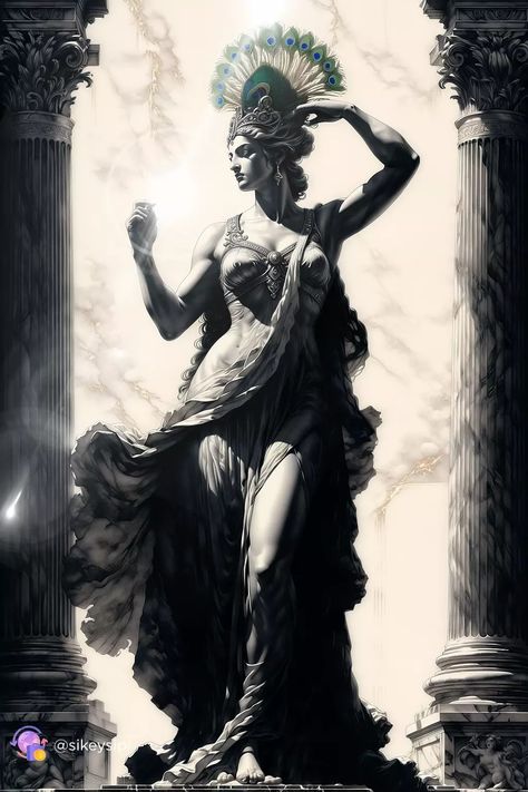 ✨ Immerse yourself in the grandeur of Hera, the goddess of marriage and family. This AI-generated masterpiece brings to life her ethereal beauty and commanding presence, inspired by ancient mythology. 🔹 Goddess of marriage 🔹 Ethereal beauty 🔹 Commanding presence 🔹 AI-generated masterpiece 🔹 Ancient mythology #Hera #GoddessOfMarriage #AIMasterpiece #MythologyArt #DigitalCreativity Greek God Hestia, Hera Tattoo Goddesses, Hera Goddess Tattoo, Hera Painting, Hera Goddess Art, Hera Statue, Cosmetic Nursing, Titans Greek Mythology, Goddess Core