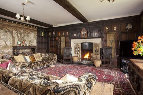 For Sale: Olde English Tudor Homes - WSJ Old English House Interior, English House Interior, Old English House, English Tudor Homes, Tudor Period, English Interior, Inglenook Fireplace, Tudor Style Homes, English Tudor